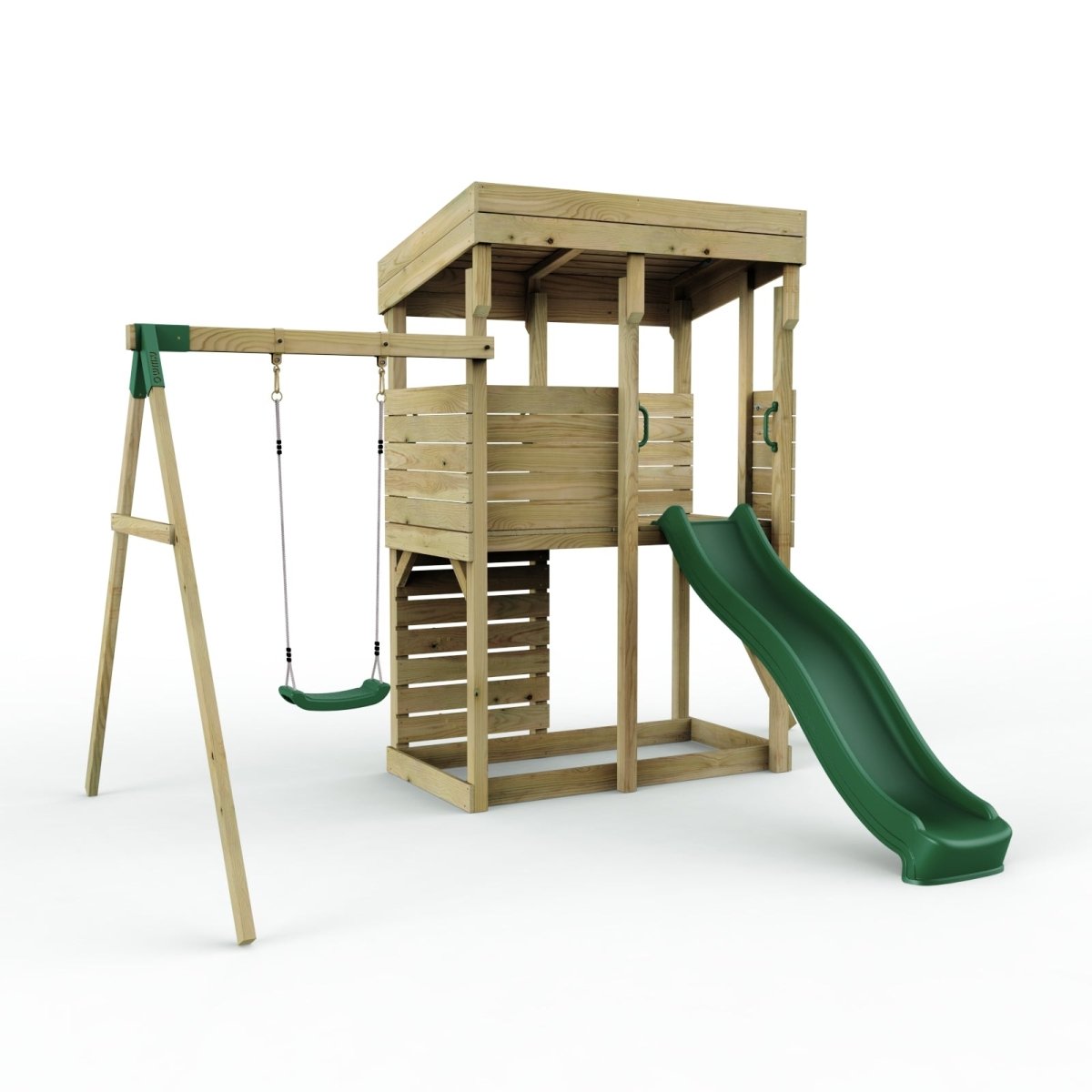 ClassicPlay Outpost XL Lookout Tower with 1.2m Deck, Single Swing and Slide