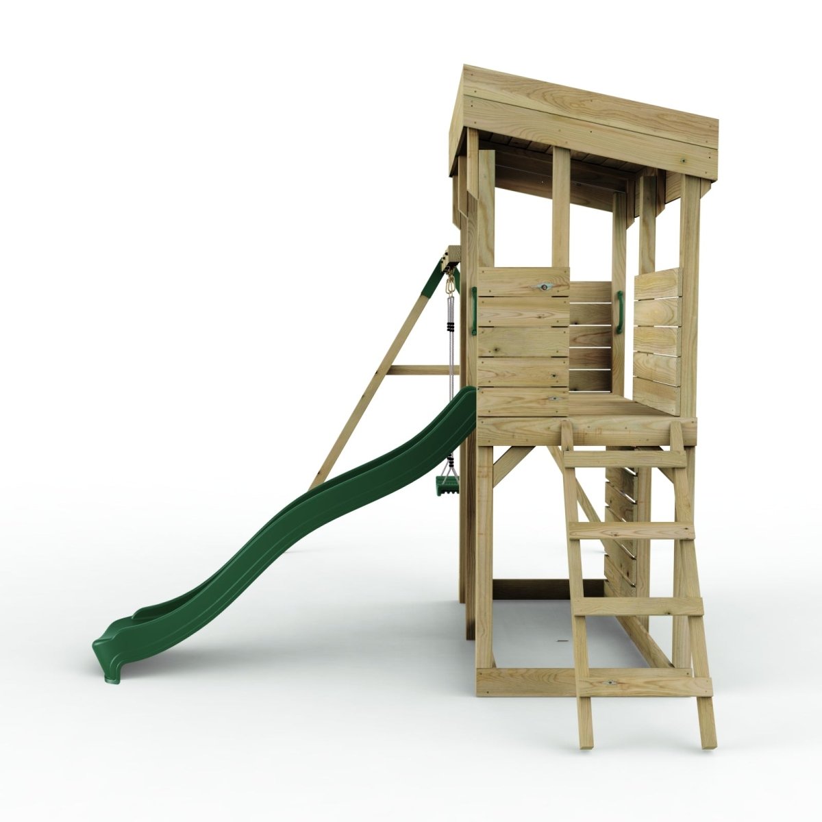 ClassicPlay Outpost XL Lookout Tower with 1.2m Deck, Single Swing and Slide