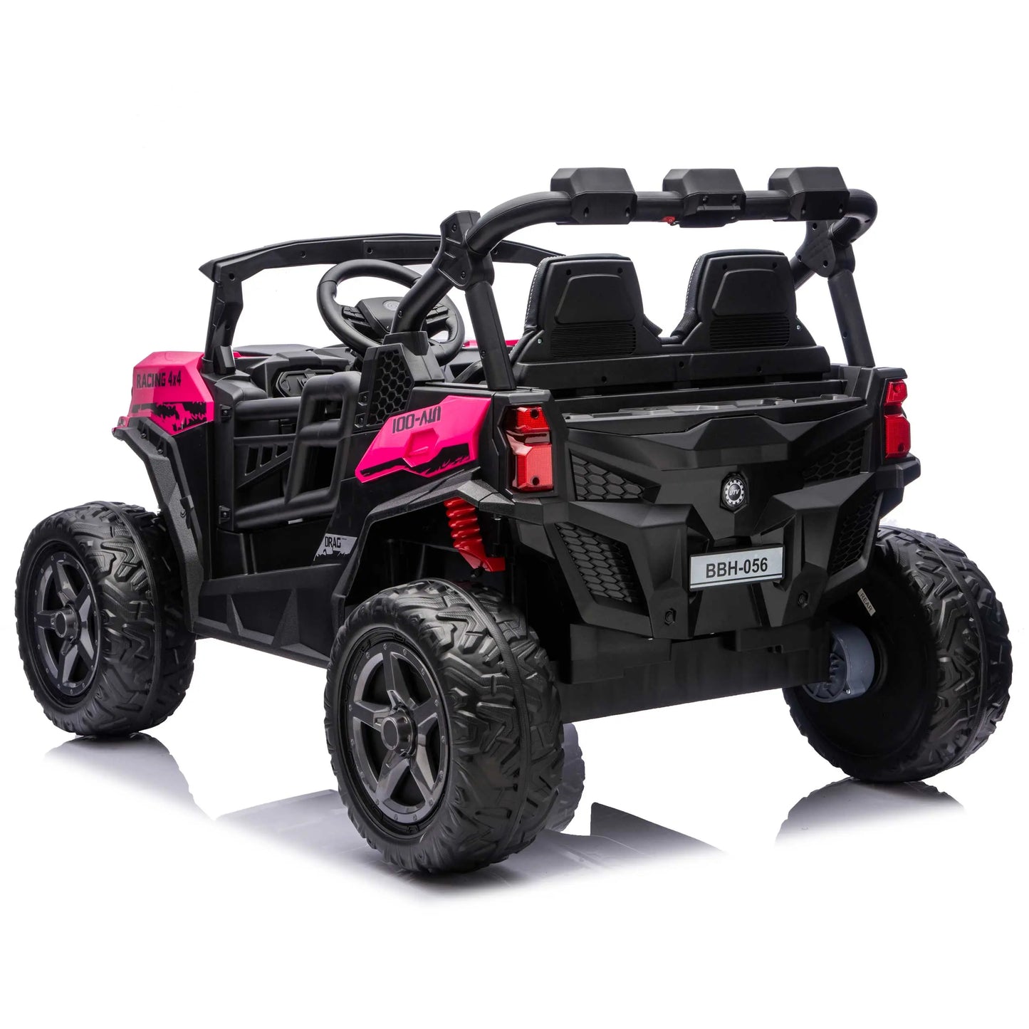 Trail Rider 24V 4WD Kids Ride-On UTV with R/C Parental Remote | Deep Pink