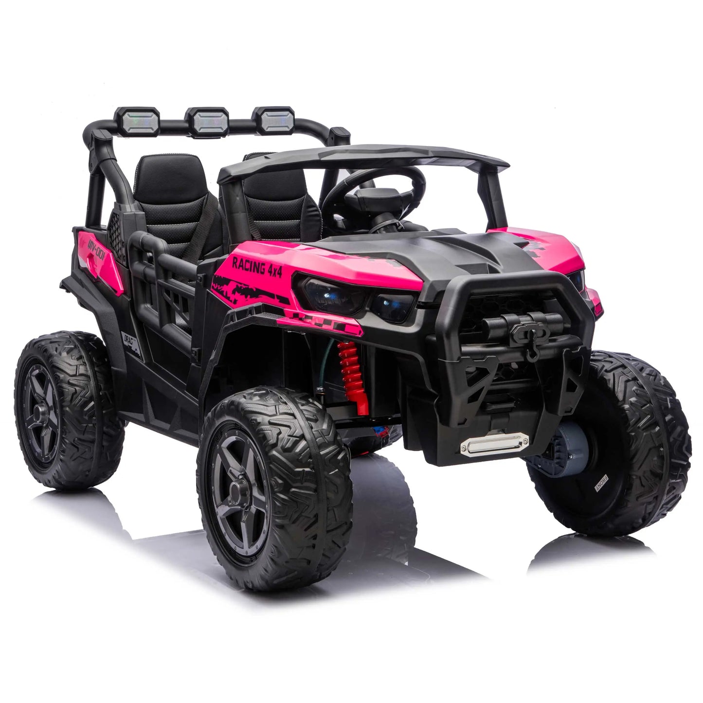 Trail Rider 24V 4WD Kids Ride-On UTV with R/C Parental Remote | Deep Pink