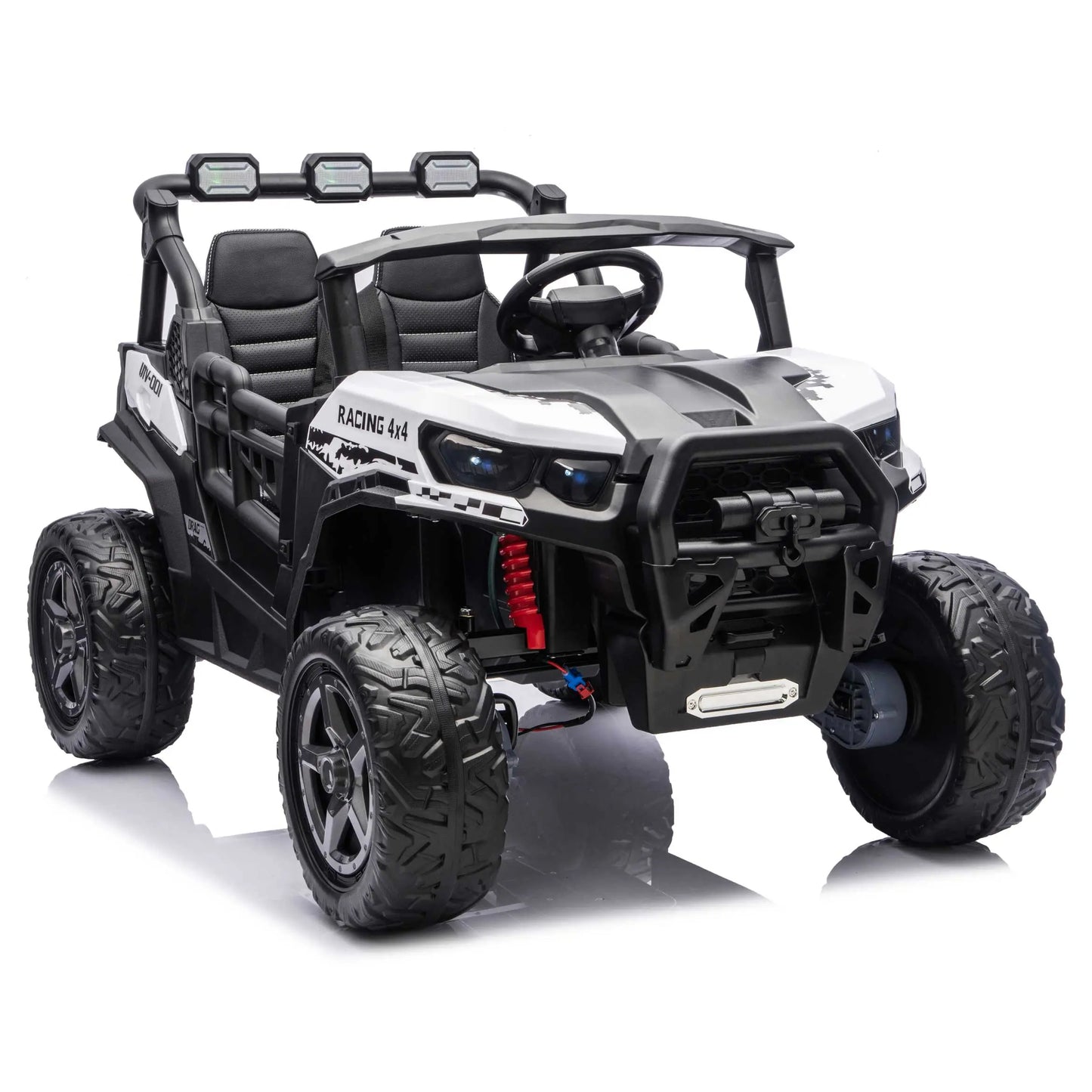 Trail Rider 24V 4WD Kids Ride-On UTV with R/C Parental Remote | White