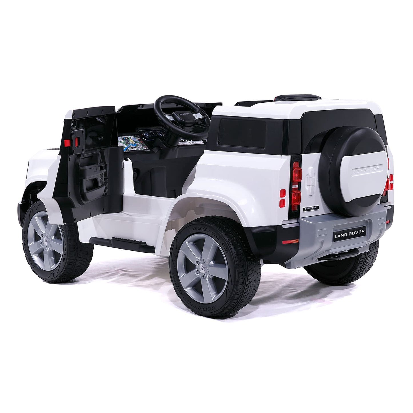 Land Rover Defender 12V Kids Ride-On Car with R/C Parental Remote | White
