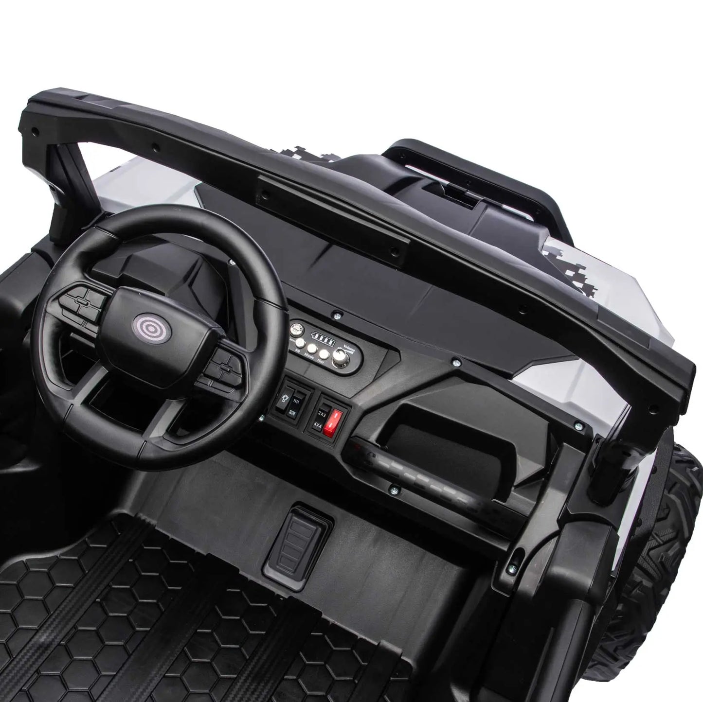 Trail Rider 24V 4WD Kids Ride-On UTV with R/C Parental Remote | White