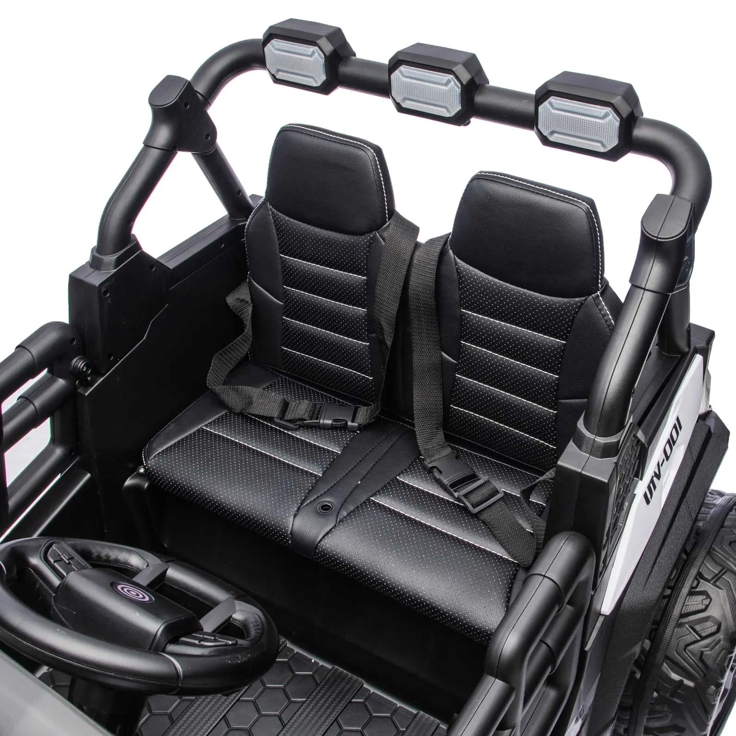 Trail Rider 24V 4WD Kids Ride-On UTV with R/C Parental Remote | White