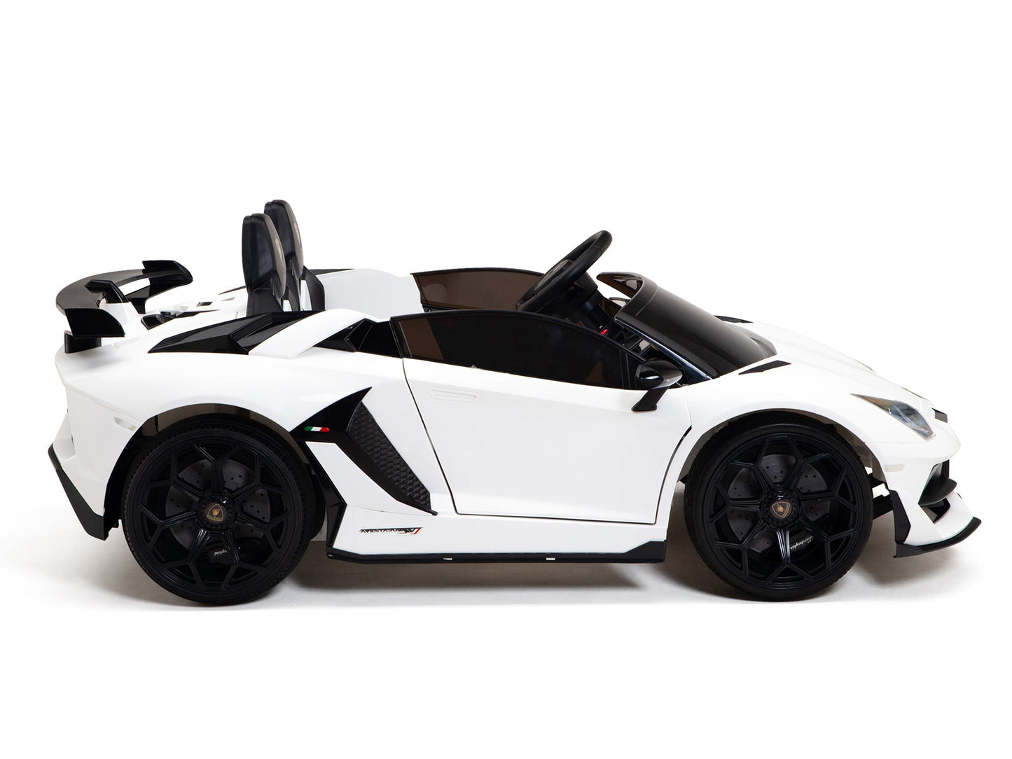 Lamborghini Aventador SVJ Drift Edition 24V Kids Ride-On Car with R/C Parental Remote | White